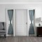 Threadmade Home Colette Faux Silk Side Door Window Panel, Mineral - 28"W x 72"L